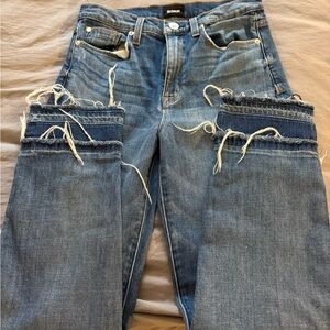Hudson Jeans Straight Leg Distressed Denim